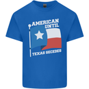 American Until Texas Secedes Mens Cotton T-Shirt Tee Top Royal Blue