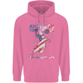 American Volleyball Player USA Flag Mens 80% Cotton Hoodie Azelea