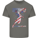 American Volleyball Player USA Flag Mens Cotton T-Shirt Tee Top Charcoal