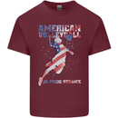 American Volleyball Player USA Flag Mens Cotton T-Shirt Tee Top Maroon