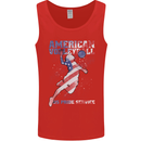 American Volleyball Player USA Flag Mens Vest Tank Top Red