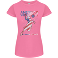 American Volleyball Player USA Flag Womens Petite Cut T-Shirt Azalea