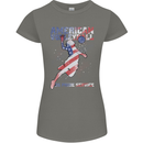 American Volleyball Player USA Flag Womens Petite Cut T-Shirt Charcoal