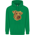 An Airedale Terrier Bingley Waterside Dog Childrens Kids Hoodie Irish Green