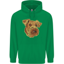 An Airedale Terrier Bingley Waterside Dog Childrens Kids Hoodie Irish Green