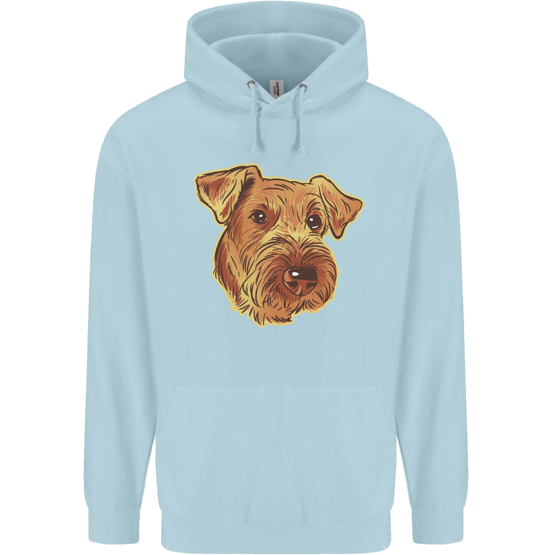 An Airedale Terrier Bingley Waterside Dog Childrens Kids Hoodie Light Blue