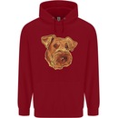 An Airedale Terrier Bingley Waterside Dog Childrens Kids Hoodie Red