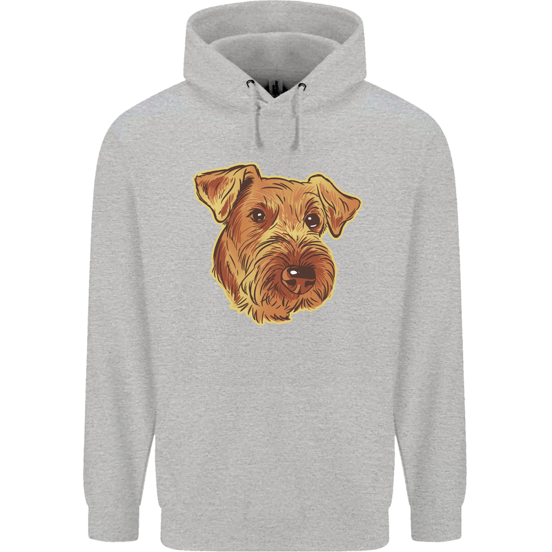 An Airedale Terrier Bingley Waterside Dog Childrens Kids Hoodie Sports Grey