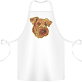 An Airedale Terrier Bingley Waterside Dog Cotton Apron 100% Organic White