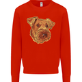 An Airedale Terrier Bingley Waterside Dog Kids Sweatshirt Jumper Bright Red