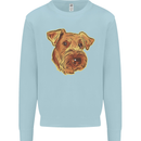 An Airedale Terrier Bingley Waterside Dog Kids Sweatshirt Jumper Light Blue
