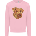 An Airedale Terrier Bingley Waterside Dog Kids Sweatshirt Jumper Light Pink