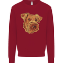 An Airedale Terrier Bingley Waterside Dog Kids Sweatshirt Jumper Red