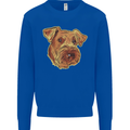 An Airedale Terrier Bingley Waterside Dog Kids Sweatshirt Jumper Royal Blue