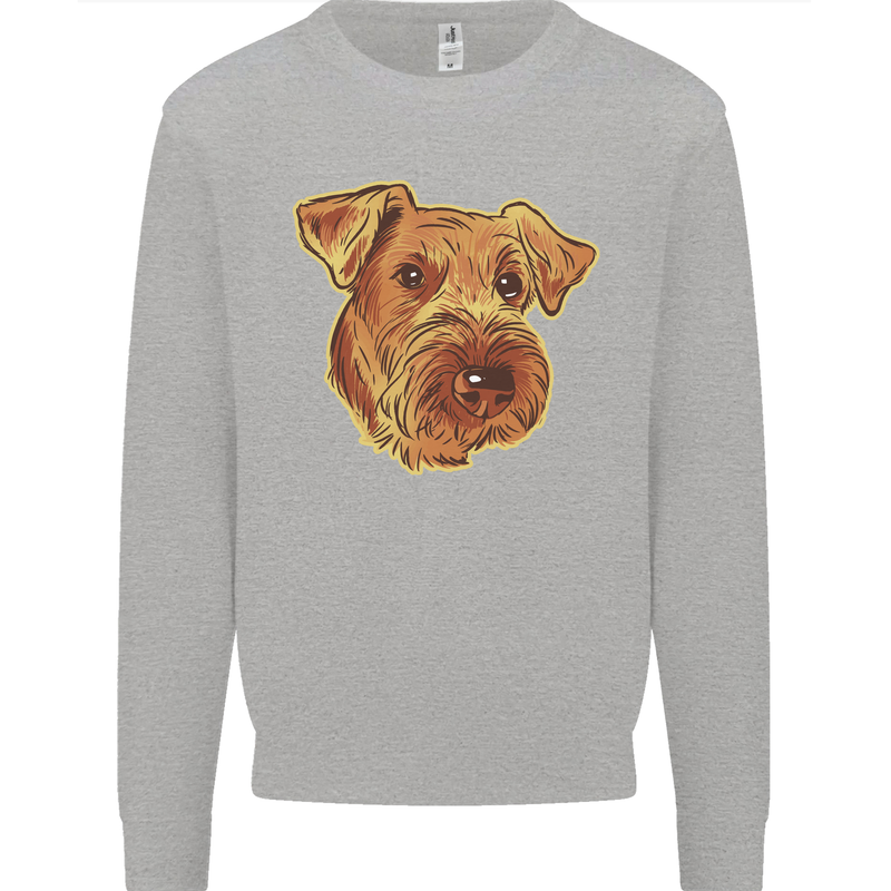 An Airedale Terrier Bingley Waterside Dog Kids Sweatshirt Jumper Sports Grey