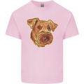 An Airedale Terrier Bingley Waterside Dog Kids T-Shirt Childrens Light Pink