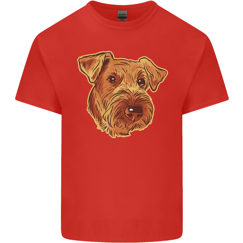 An Airedale Terrier Bingley Waterside Dog Kids T-Shirt Childrens Red