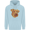 An Airedale Terrier Bingley Waterside Dog Mens 80% Cotton Hoodie Light Blue