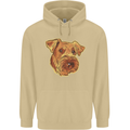 An Airedale Terrier Bingley Waterside Dog Mens 80% Cotton Hoodie Sand