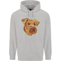 An Airedale Terrier Bingley Waterside Dog Mens 80% Cotton Hoodie Sports Grey