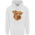 An Airedale Terrier Bingley Waterside Dog Mens 80% Cotton Hoodie White