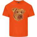 An Airedale Terrier Bingley Waterside Dog Mens Cotton T-Shirt Tee Top Orange