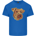 An Airedale Terrier Bingley Waterside Dog Mens Cotton T-Shirt Tee Top Royal Blue