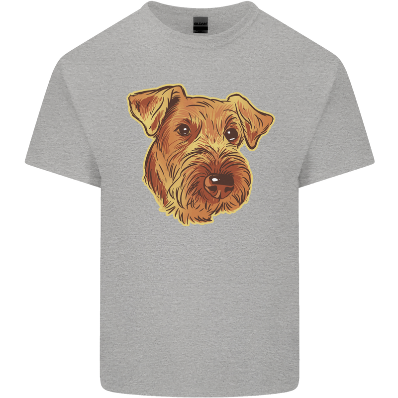 An Airedale Terrier Bingley Waterside Dog Mens Cotton T-Shirt Tee Top Sports Grey