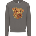 An Airedale Terrier Bingley Waterside Dog Mens Sweatshirt Jumper Charcoal