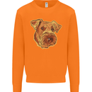 An Airedale Terrier Bingley Waterside Dog Mens Sweatshirt Jumper Orange