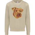 An Airedale Terrier Bingley Waterside Dog Mens Sweatshirt Jumper Sand