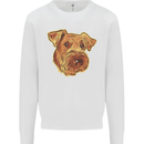 An Airedale Terrier Bingley Waterside Dog Mens Sweatshirt Jumper White