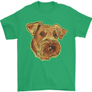 An Airedale Terrier Bingley Waterside Dog Mens T-Shirt 100% Cotton Irish Green