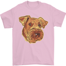 An Airedale Terrier Bingley Waterside Dog Mens T-Shirt 100% Cotton Light Pink
