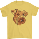 An Airedale Terrier Bingley Waterside Dog Mens T-Shirt 100% Cotton Yellow