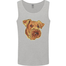 An Airedale Terrier Bingley Waterside Dog Mens Vest Tank Top Sports Grey