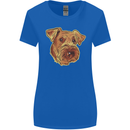 An Airedale Terrier Bingley Waterside Dog Womens Wider Cut T-Shirt Royal Blue