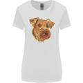 An Airedale Terrier Bingley Waterside Dog Womens Wider Cut T-Shirt White