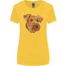 An Airedale Terrier Bingley Waterside Dog Womens Wider Cut T-Shirt Yellow