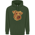 An Airedale Terrier Waterside Bingley Dog Childrens Kids Hoodie Forest Green