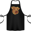 An Airedale Terrier Waterside Bingley Dog Cotton Apron 100% Organic Black