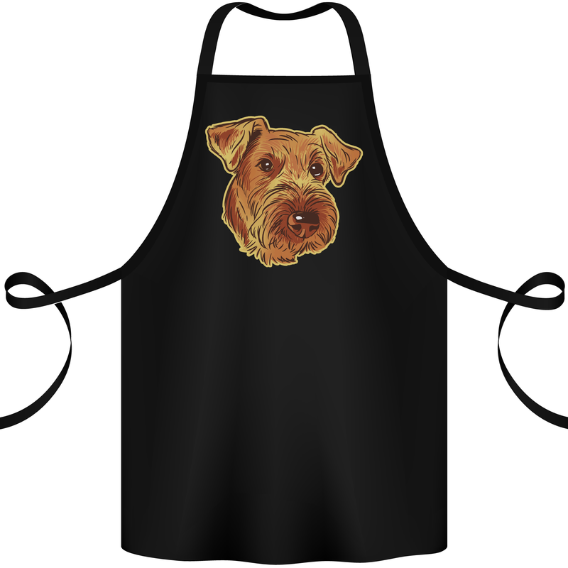 An Airedale Terrier Waterside Bingley Dog Cotton Apron 100% Organic Black