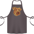 An Airedale Terrier Waterside Bingley Dog Cotton Apron 100% Organic Dark Grey