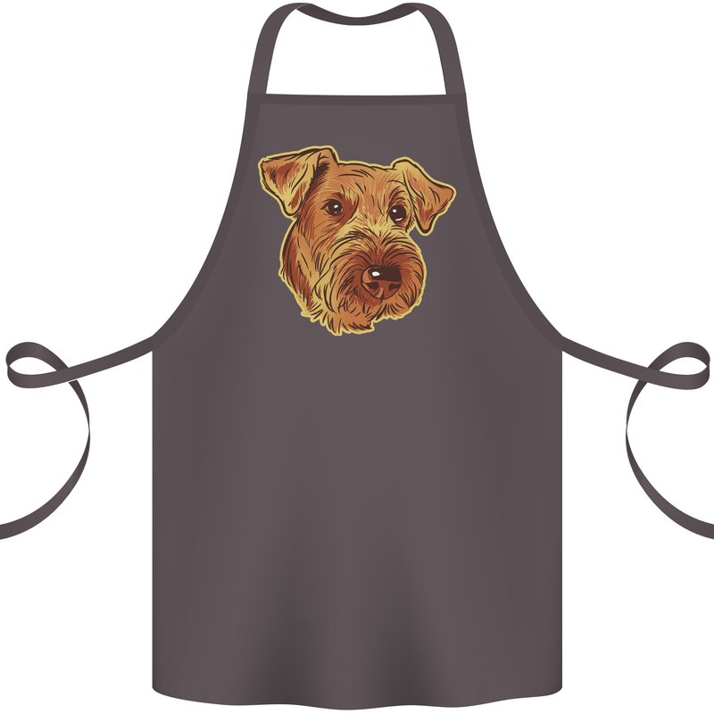 An Airedale Terrier Waterside Bingley Dog Cotton Apron 100% Organic Dark Grey