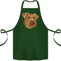 An Airedale Terrier Waterside Bingley Dog Cotton Apron 100% Organic Forest Green