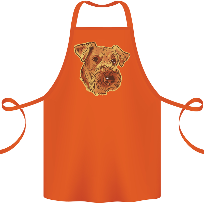 An Airedale Terrier Waterside Bingley Dog Cotton Apron 100% Organic Orange