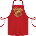 An Airedale Terrier Waterside Bingley Dog Cotton Apron 100% Organic Red