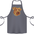 An Airedale Terrier Waterside Bingley Dog Cotton Apron 100% Organic Steel