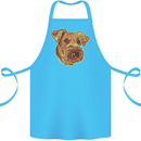 An Airedale Terrier Waterside Bingley Dog Cotton Apron 100% Organic Turquoise