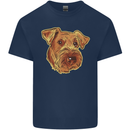An Airedale Terrier Waterside Bingley Dog Kids T-Shirt Childrens Navy Blue